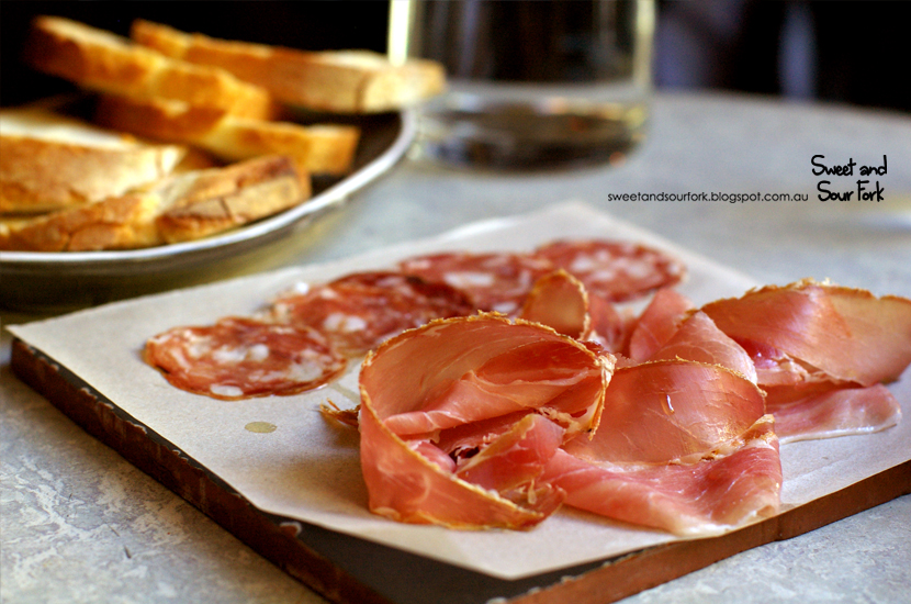 Prosciutto ($9 for 1, $12 for 2, $18 for 3)