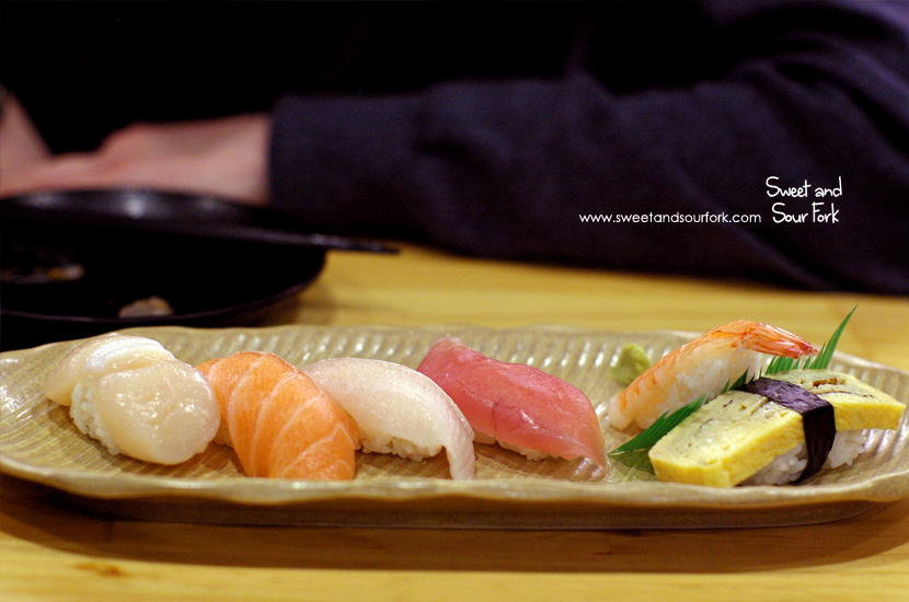 Assorted Nigiri Sushi ($13, 6pcs)