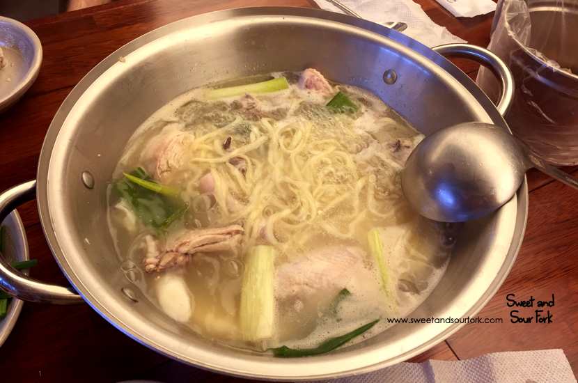 Ginseng Chicken Soup with Noodles