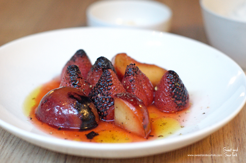 Grilled Strawberries, Plums, Umeshu ($15)